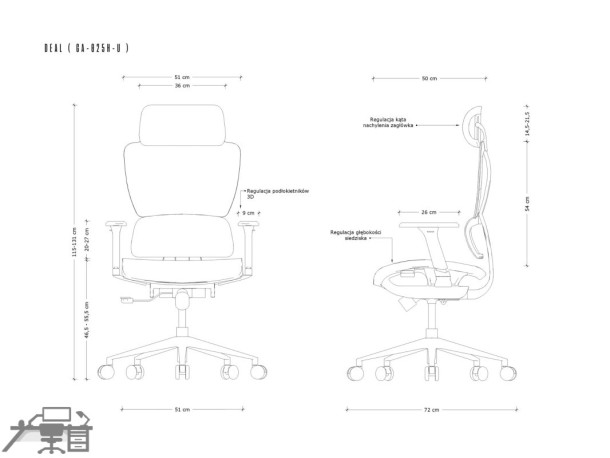 Scaun ergonomic operational DEAL